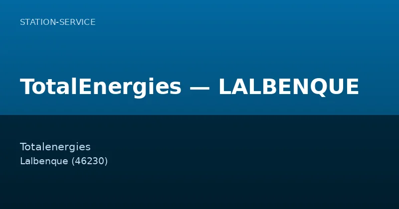 TotalEnergies — LALBENQUE
