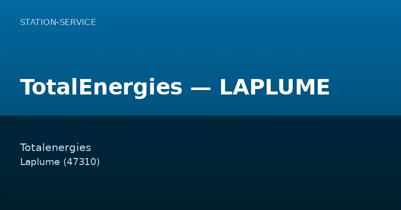 TotalEnergies — LAPLUME