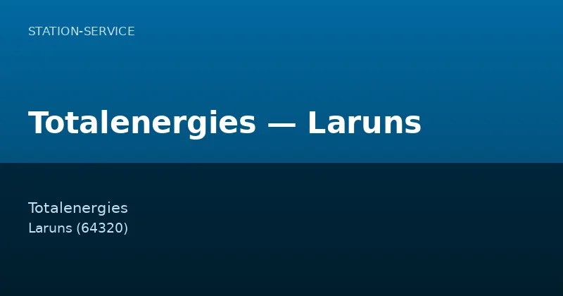 Totalenergies — Laruns