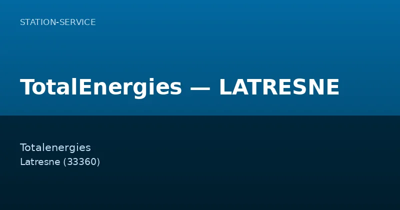 TotalEnergies — LATRESNE