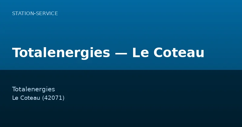Totalenergies — Le Coteau