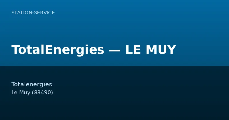 TotalEnergies — LE MUY