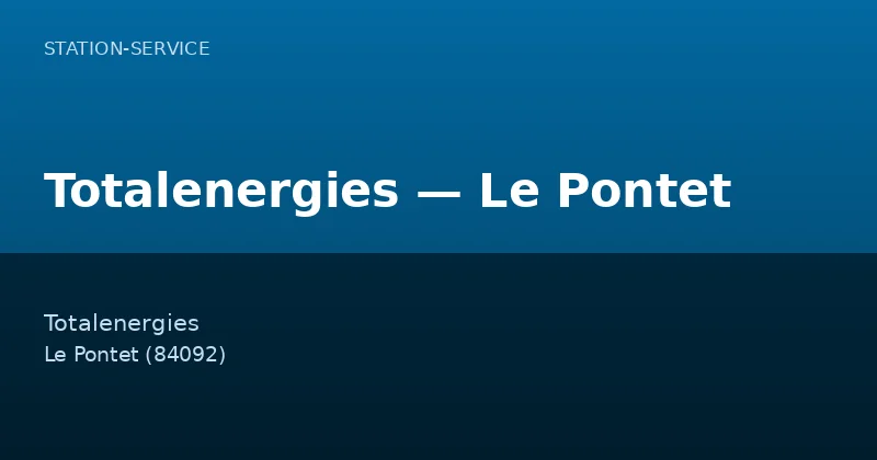 Totalenergies — Le Pontet