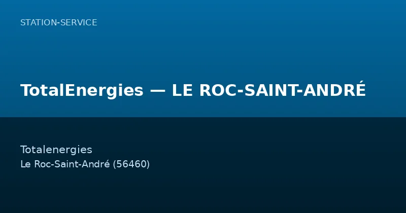 TotalEnergies — LE ROC-SAINT-ANDRÉ