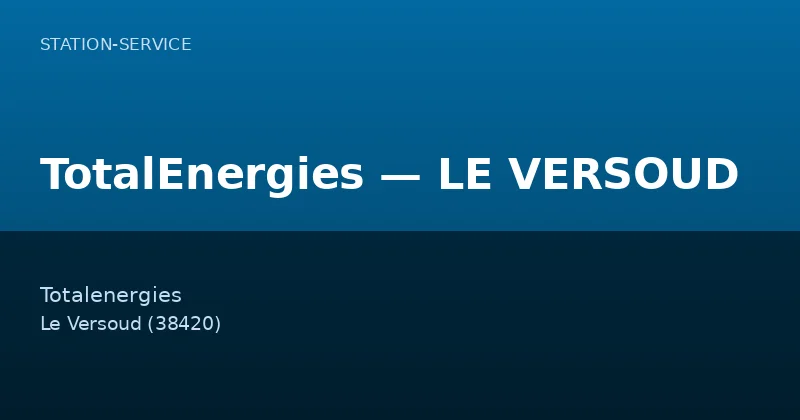 TotalEnergies — LE VERSOUD