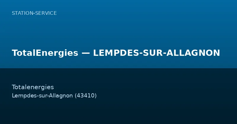 TotalEnergies — LEMPDES-SUR-ALLAGNON