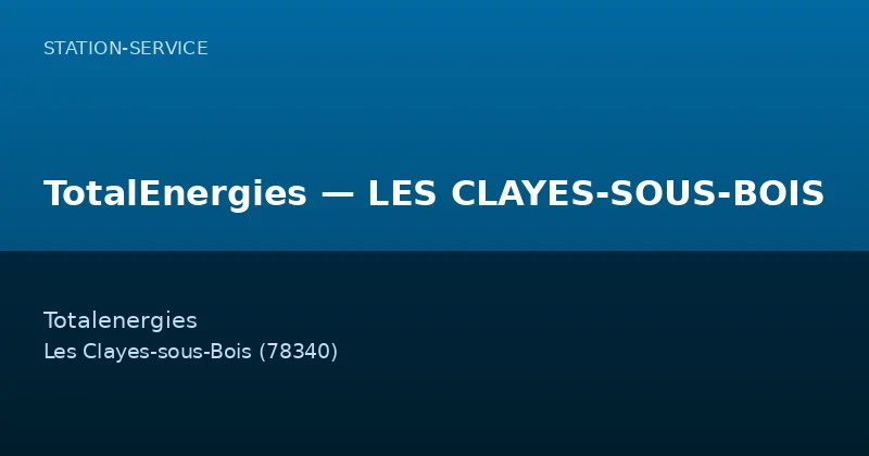 TotalEnergies — LES CLAYES-SOUS-BOIS