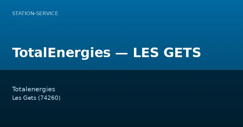 TotalEnergies — LES GETS