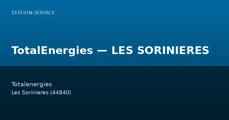 TotalEnergies — LES SORINIERES