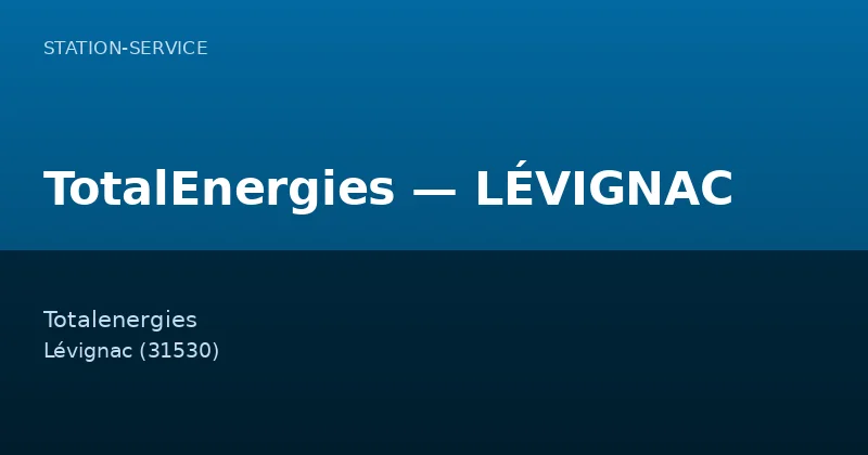 TotalEnergies — LÉVIGNAC