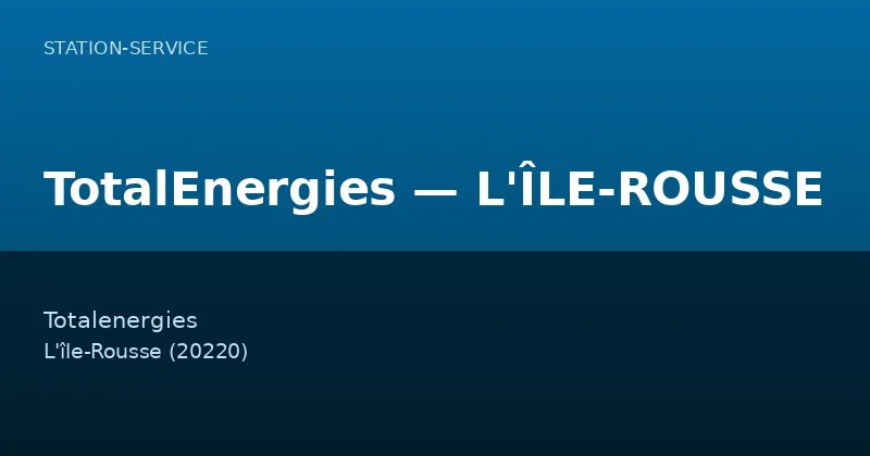 TotalEnergies — L'ÎLE-ROUSSE