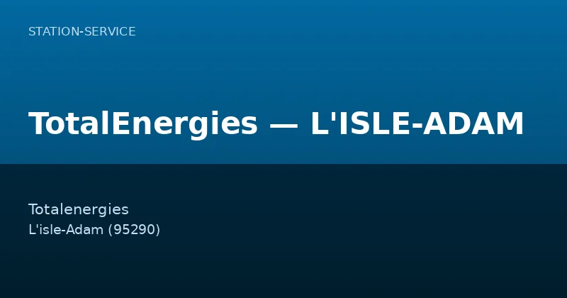 TotalEnergies — L'ISLE-ADAM