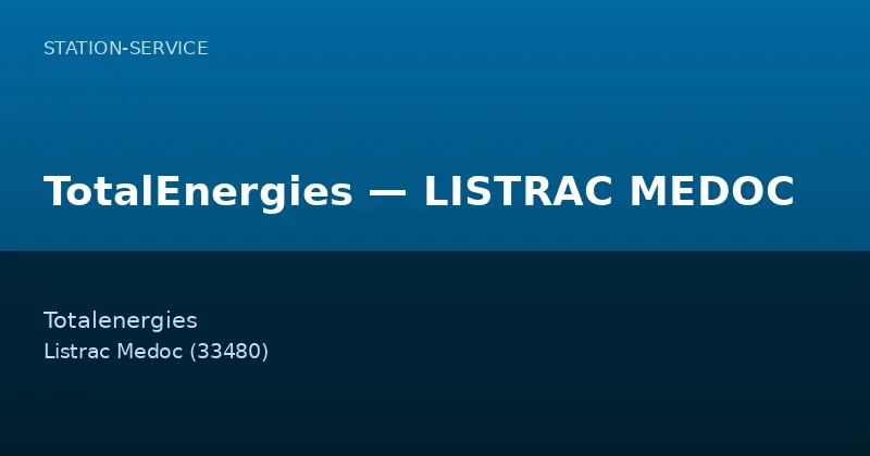TotalEnergies — LISTRAC MEDOC