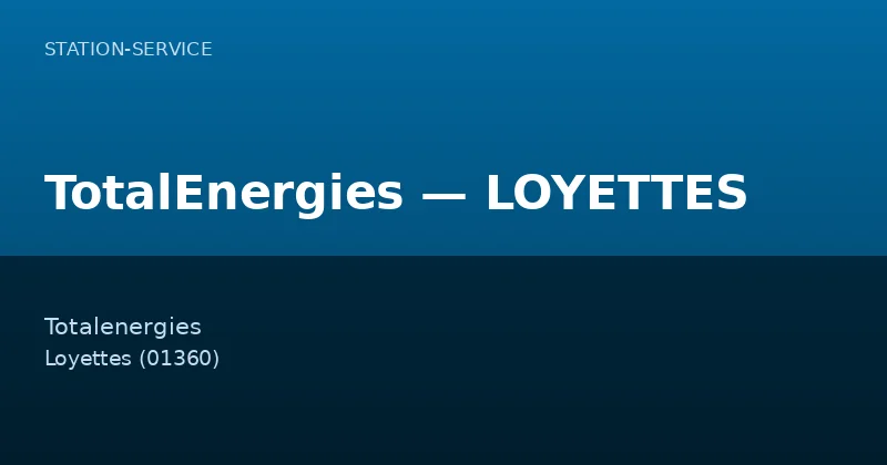 TotalEnergies — LOYETTES