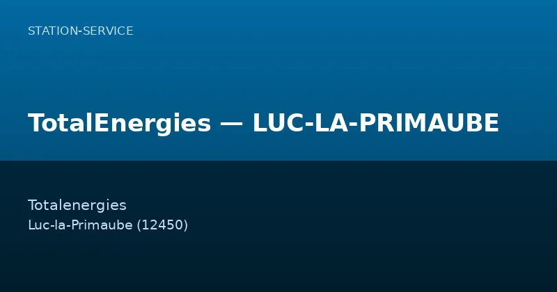 TotalEnergies — LUC-LA-PRIMAUBE