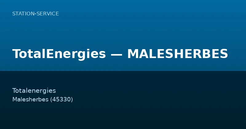 TotalEnergies — MALESHERBES