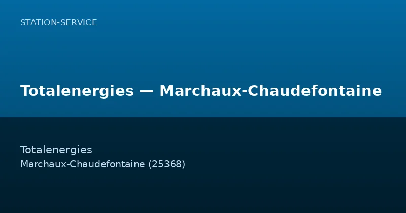 Totalenergies — Marchaux-Chaudefontaine