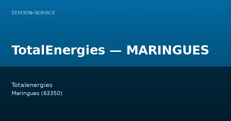 TotalEnergies — MARINGUES