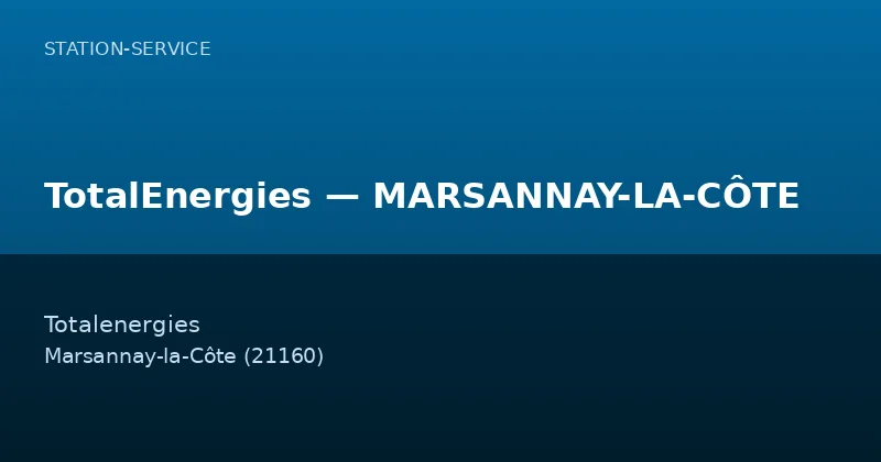 TotalEnergies — MARSANNAY-LA-CÔTE