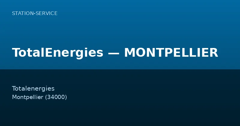 TotalEnergies — MONTPELLIER