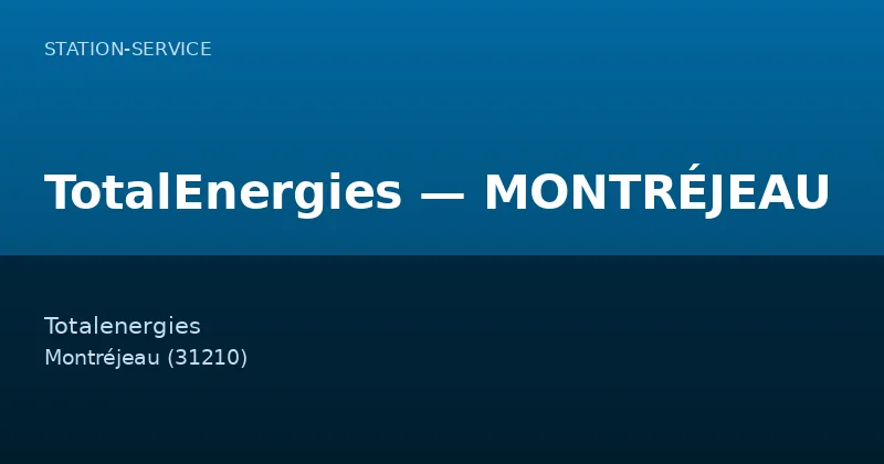 TotalEnergies — MONTRÉJEAU