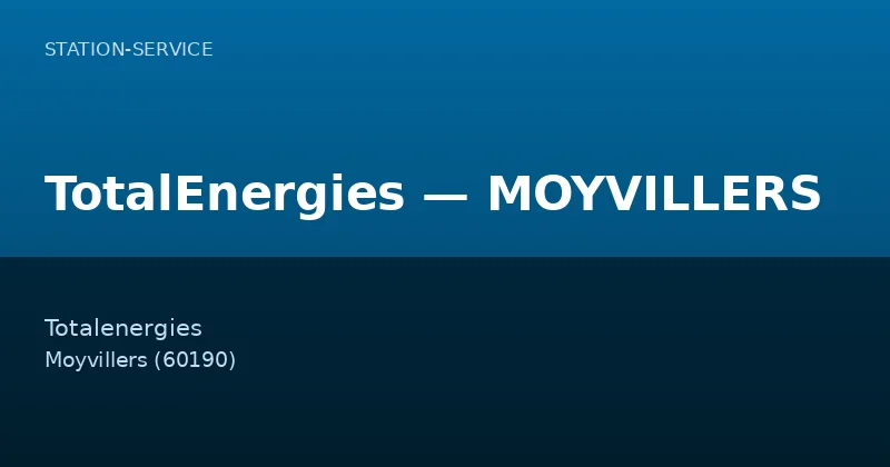 TotalEnergies — MOYVILLERS