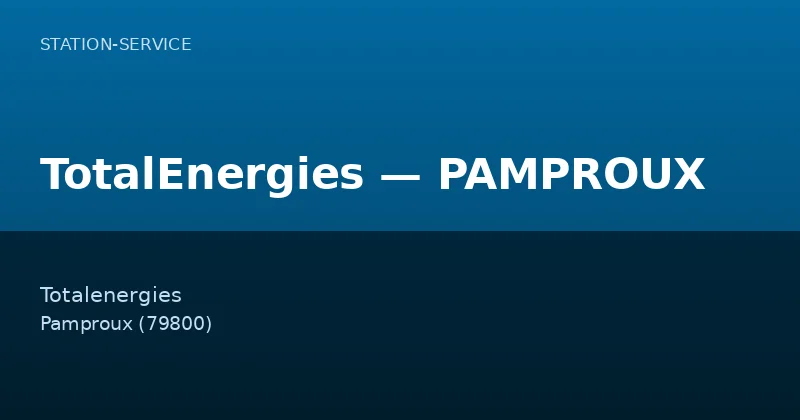 TotalEnergies — PAMPROUX