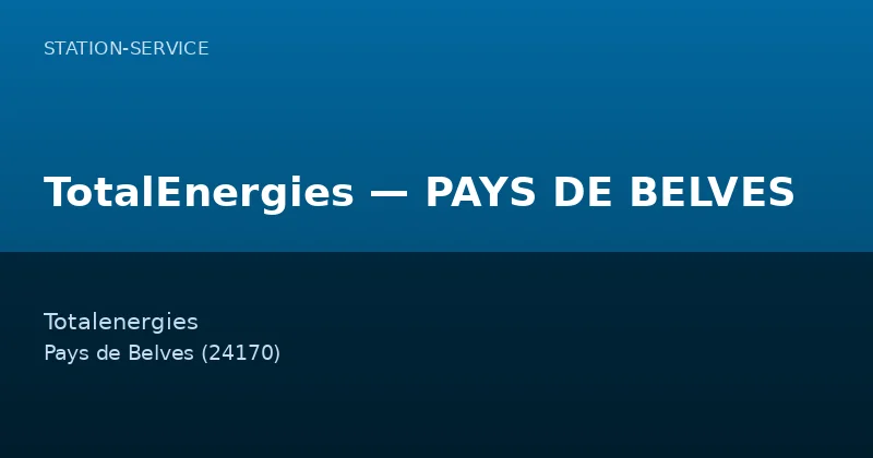 TotalEnergies — PAYS DE BELVES