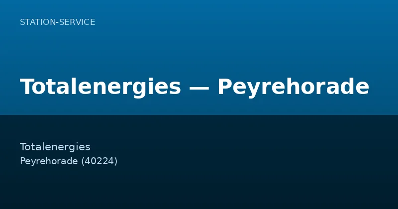 Totalenergies — Peyrehorade