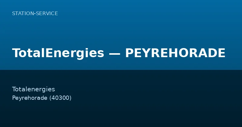 TotalEnergies — PEYREHORADE