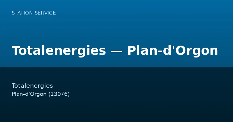 Totalenergies — Plan-d'Orgon