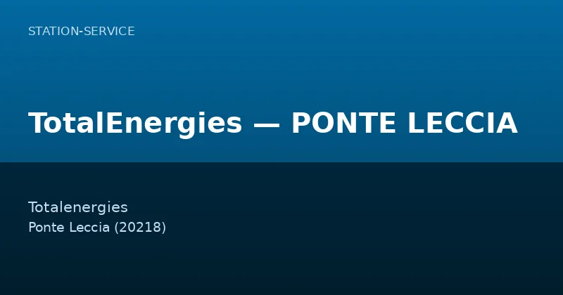 TotalEnergies — PONTE LECCIA