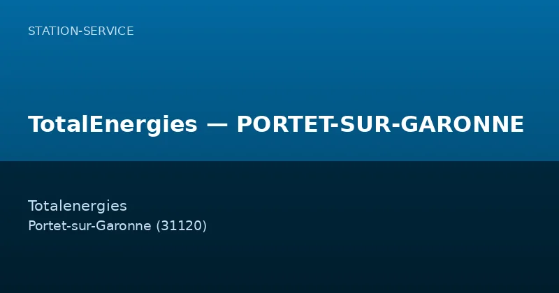 TotalEnergies — PORTET-SUR-GARONNE