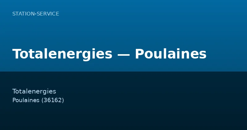 Totalenergies — Poulaines