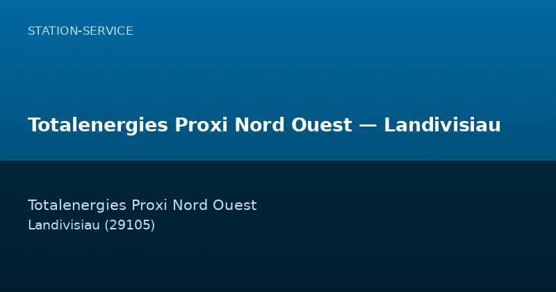Totalenergies Proxi Nord Ouest — Landivisiau
