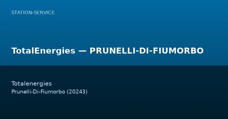 TotalEnergies — PRUNELLI-DI-FIUMORBO