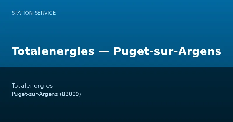 Totalenergies — Puget-sur-Argens