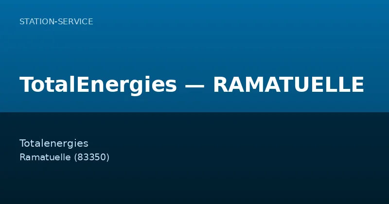 TotalEnergies — RAMATUELLE