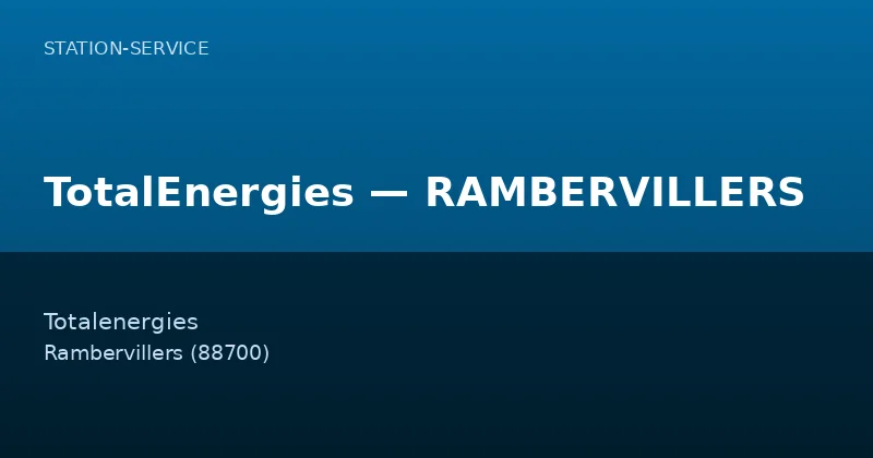 TotalEnergies — RAMBERVILLERS