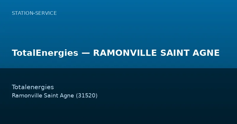 TotalEnergies — RAMONVILLE SAINT AGNE