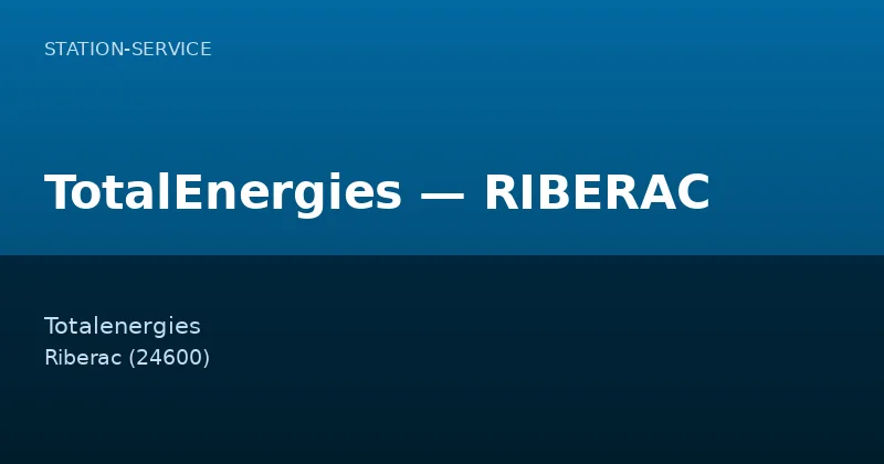 TotalEnergies — RIBERAC