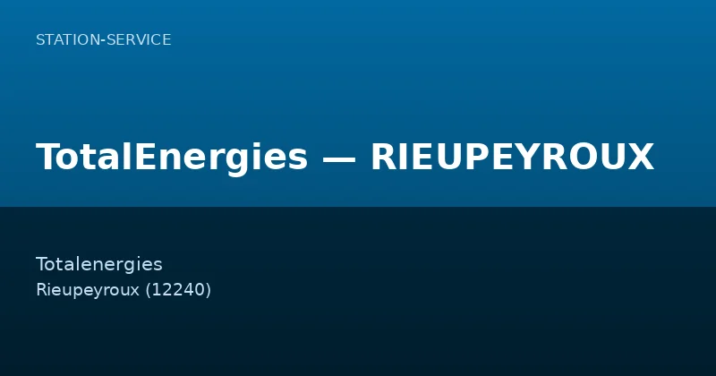 TotalEnergies — RIEUPEYROUX