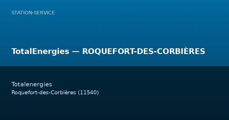 TotalEnergies — ROQUEFORT-DES-CORBIÈRES