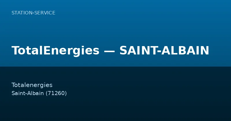 TotalEnergies — SAINT-ALBAIN