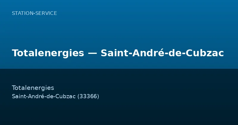 Totalenergies — Saint-André-de-Cubzac