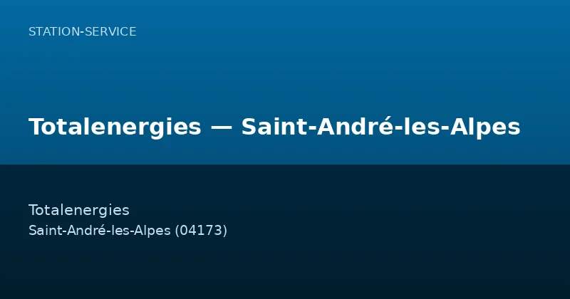 Totalenergies — Saint-André-les-Alpes