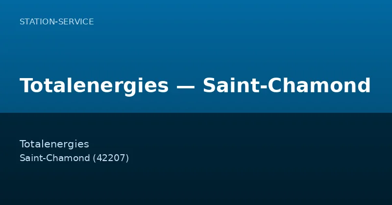 Totalenergies — Saint-Chamond