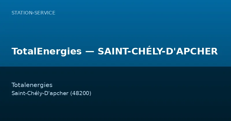 TotalEnergies — SAINT-CHÉLY-D'APCHER