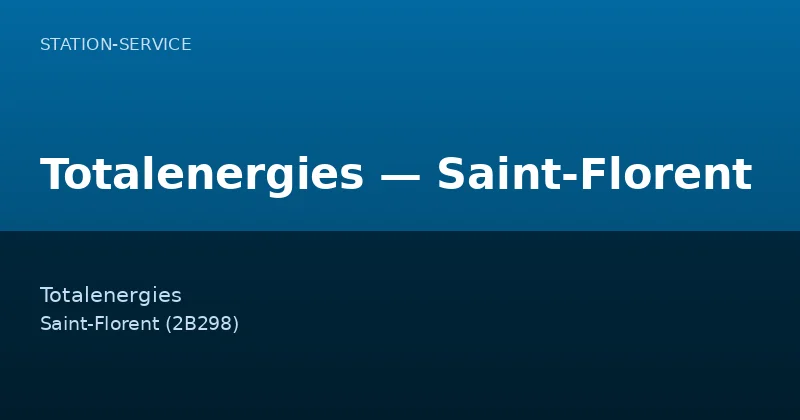 Totalenergies — Saint-Florent