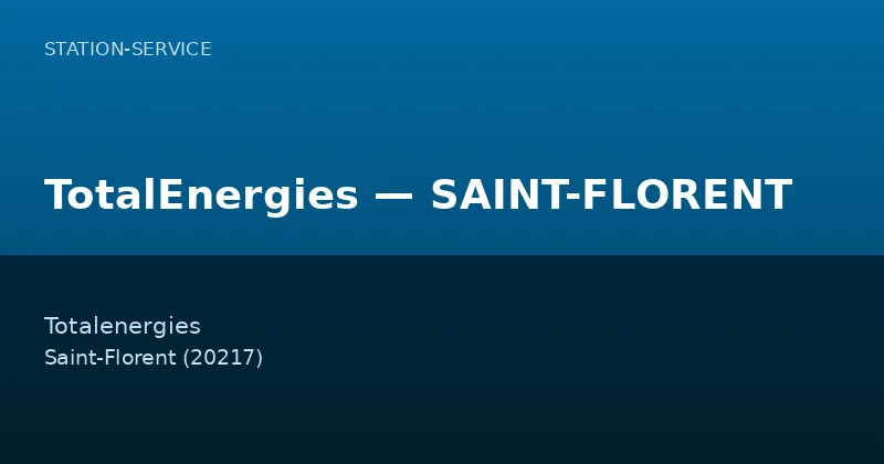 TotalEnergies — SAINT-FLORENT